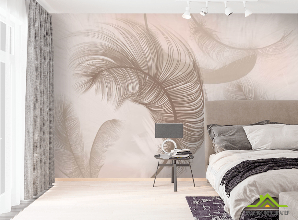 выбрать Фотошпалери коричневі пір'я Фотошпалери пір'я на стіну