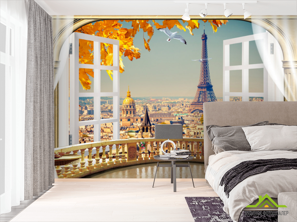 Фотошпалери Вид на осінній Париж
