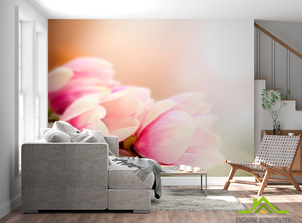 выбрать Фотообои Розовые цветы на дереве Фотообои Цветы на стену
