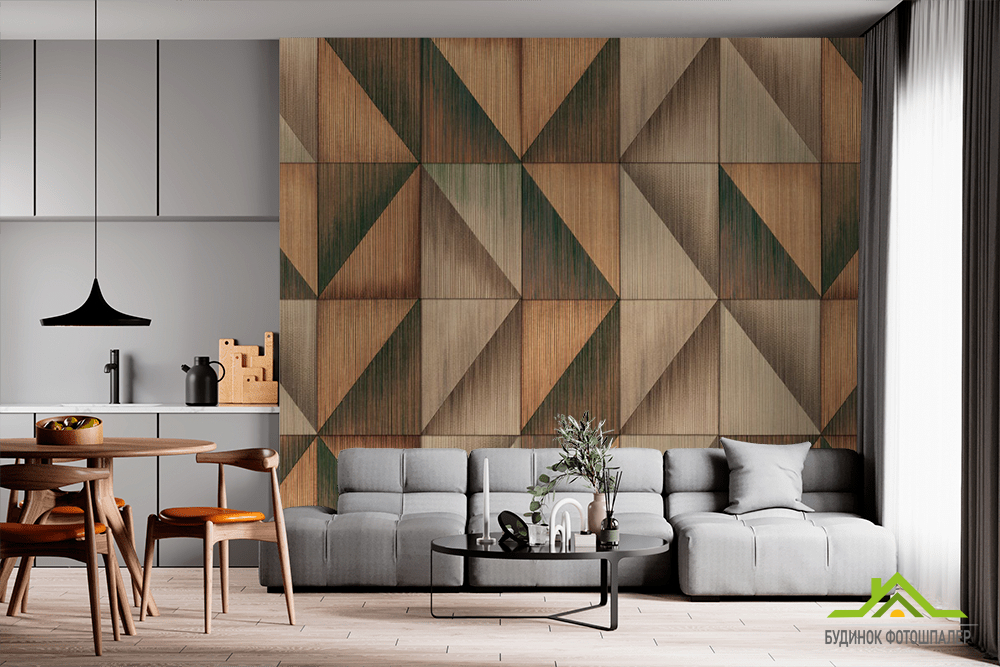 Фотошпалери Геометрія коричнева