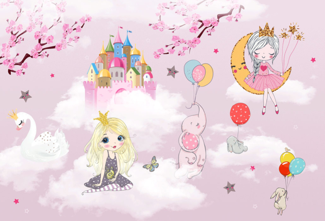 Фотообои Розовые принцессы