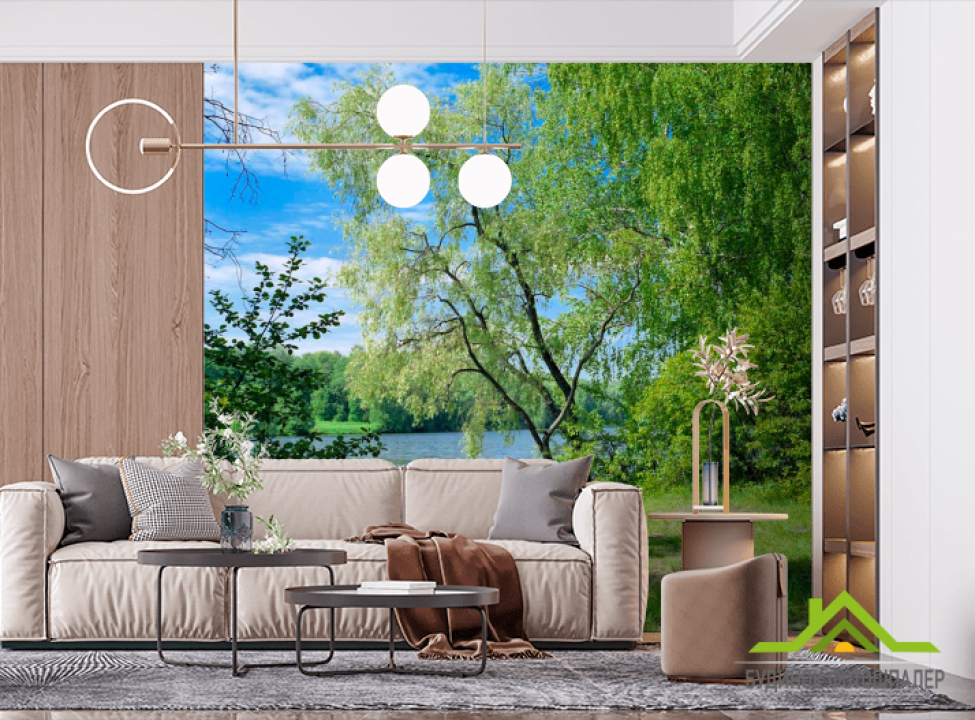 выбрать Фотообои Берег, верба Фотообои лес на стену