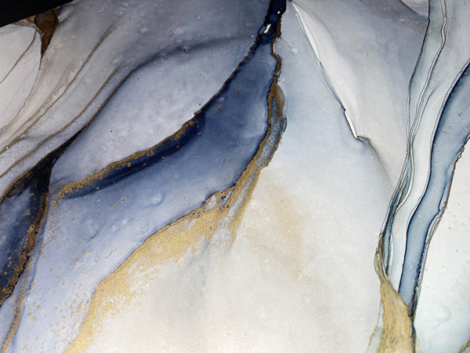 Фотошпалери fluid art в синіх відтінках