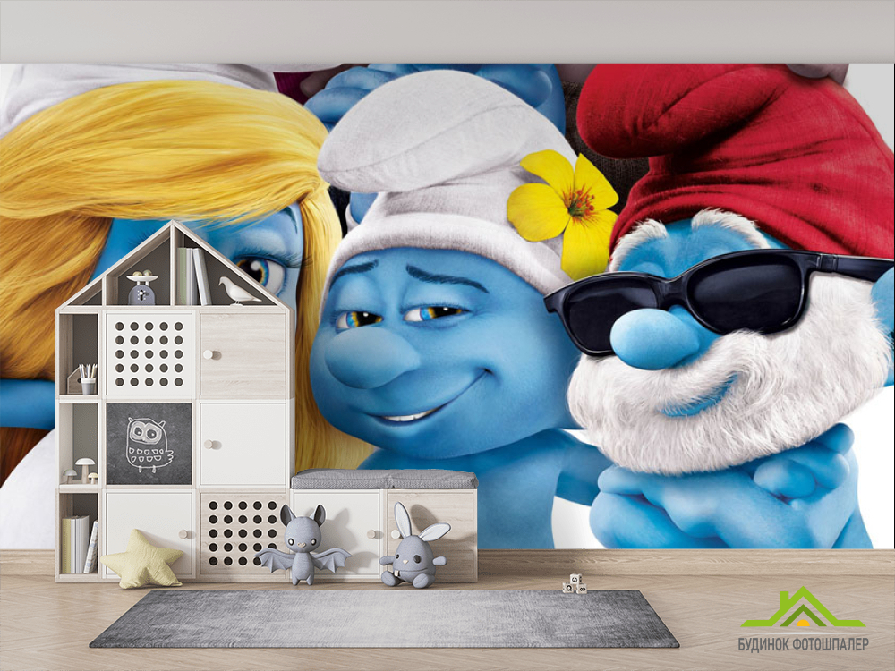 Фотообои Смурфики
