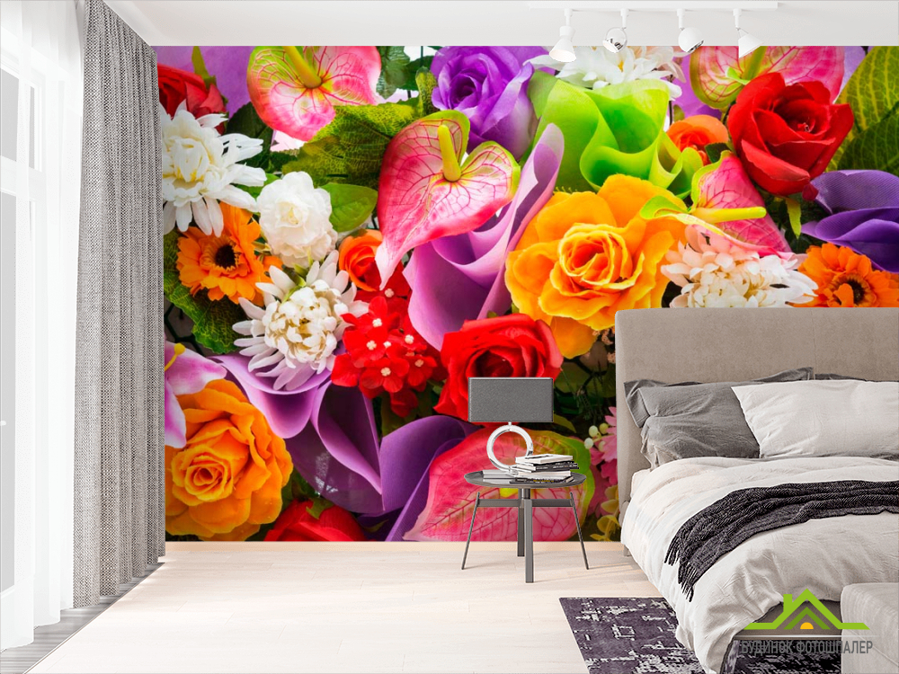 Фотошпалери Фотошпалери Яскравий букет квітів