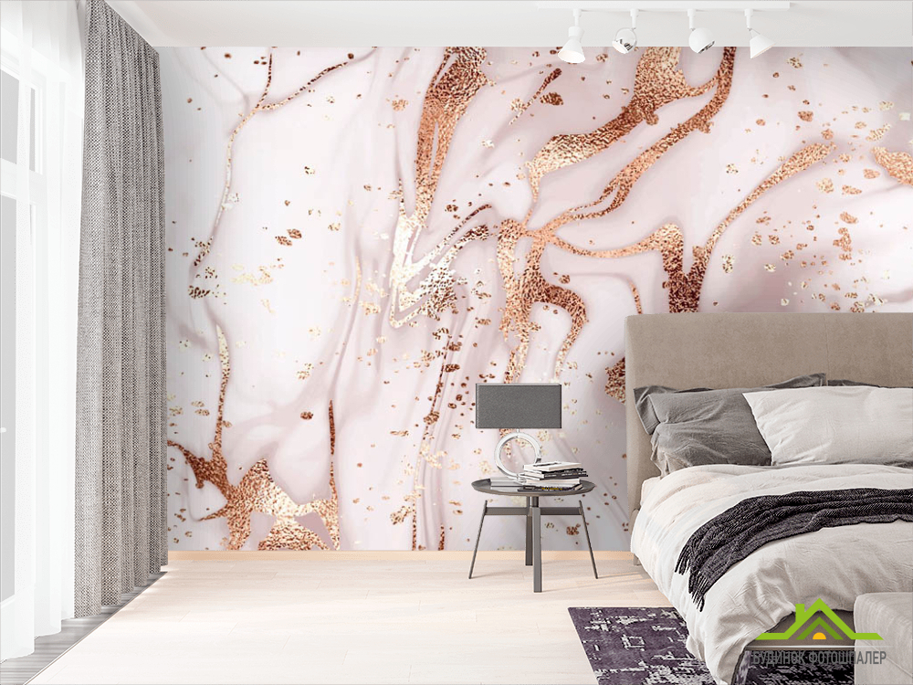 Фотообои Розовое золото