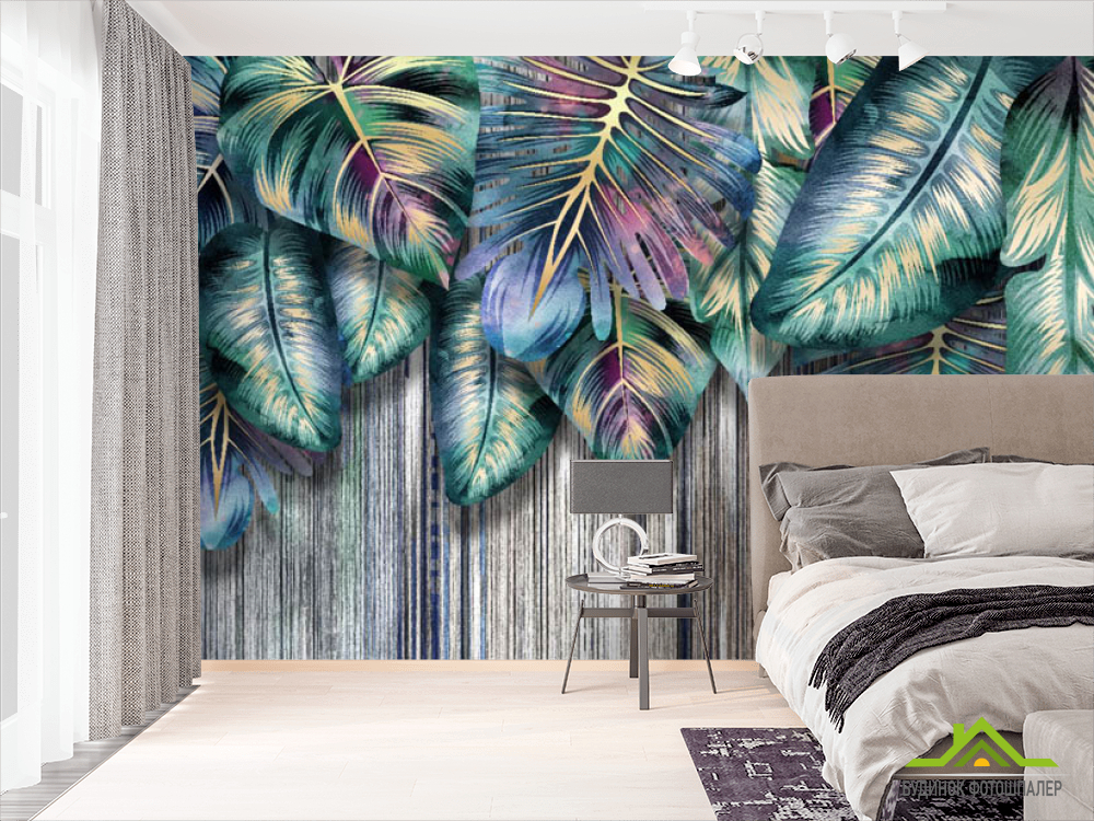 Фотошпалери Тропічні листя 3д