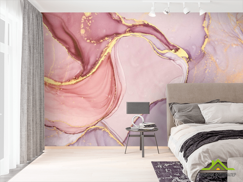 Фотообои Розовый флюид