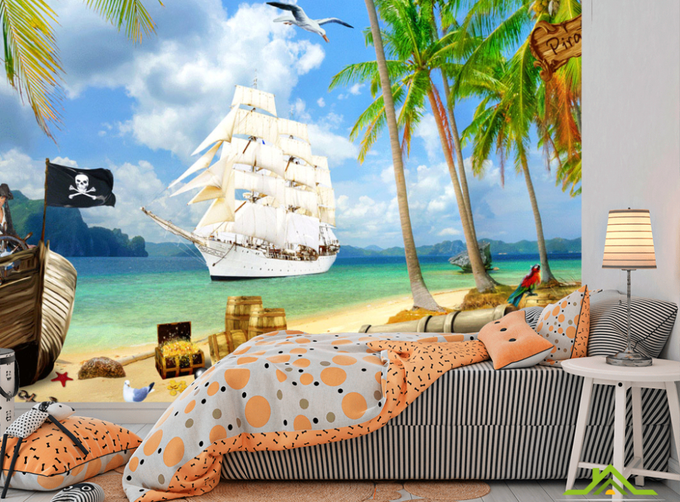 выбрать Фотообои Пиратский корабль Фотообои в детскую на стену