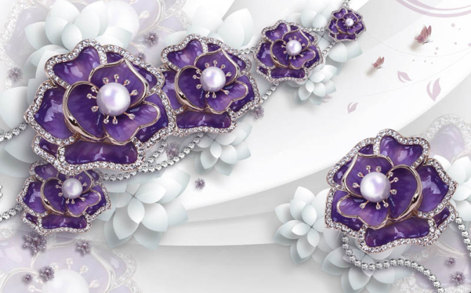 Фотошпалери 3Д брошки