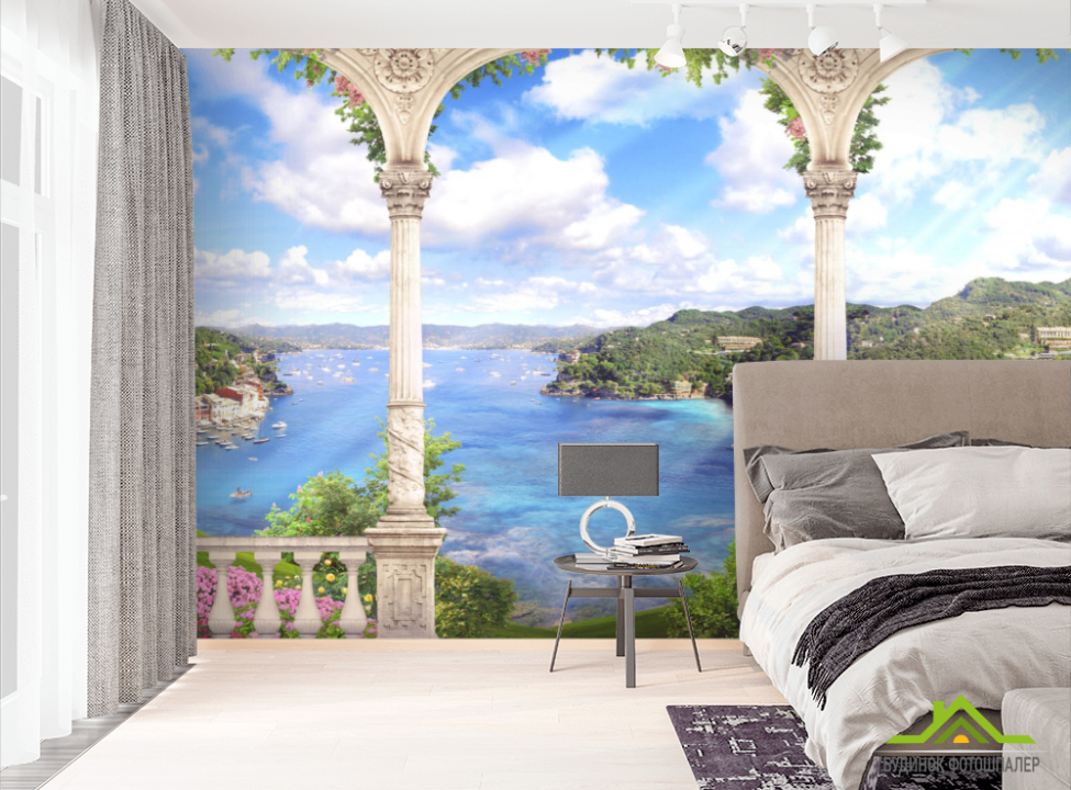выбрать Фотошпалери Арки з пейзажом Фотошпалери Фрески на стіну