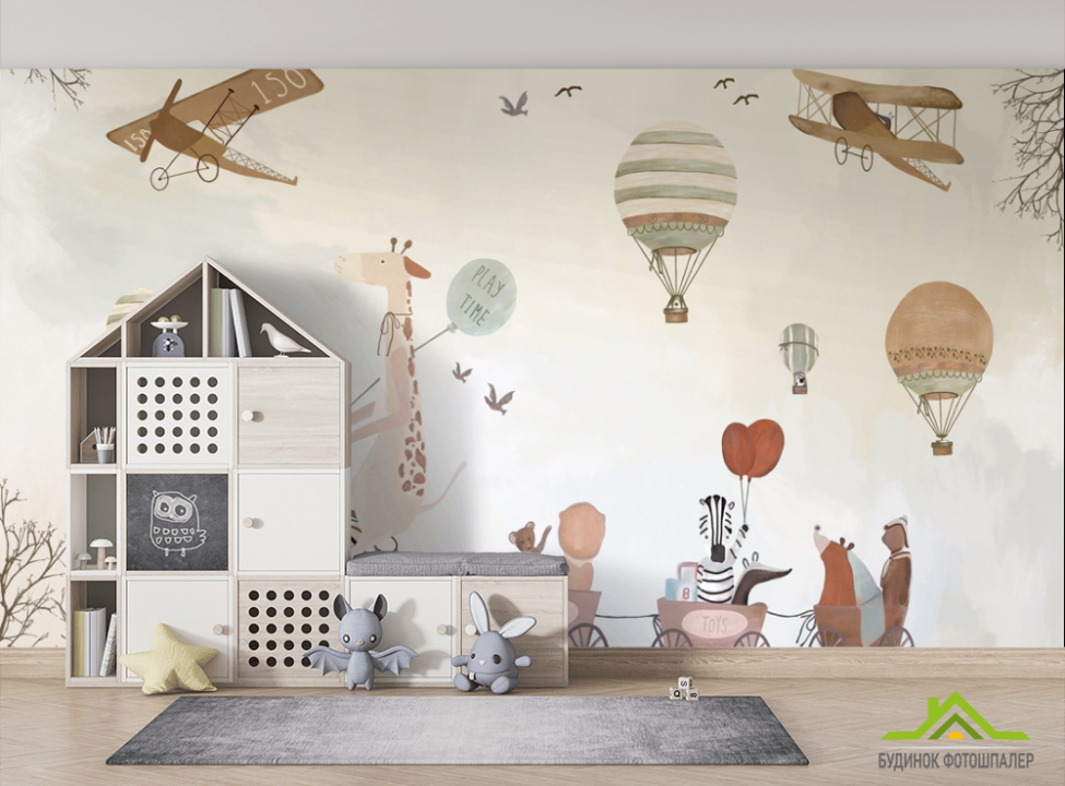 выбрать Фотошпалери Жірави на велосипеді Фотошпалери Little kids на стіну