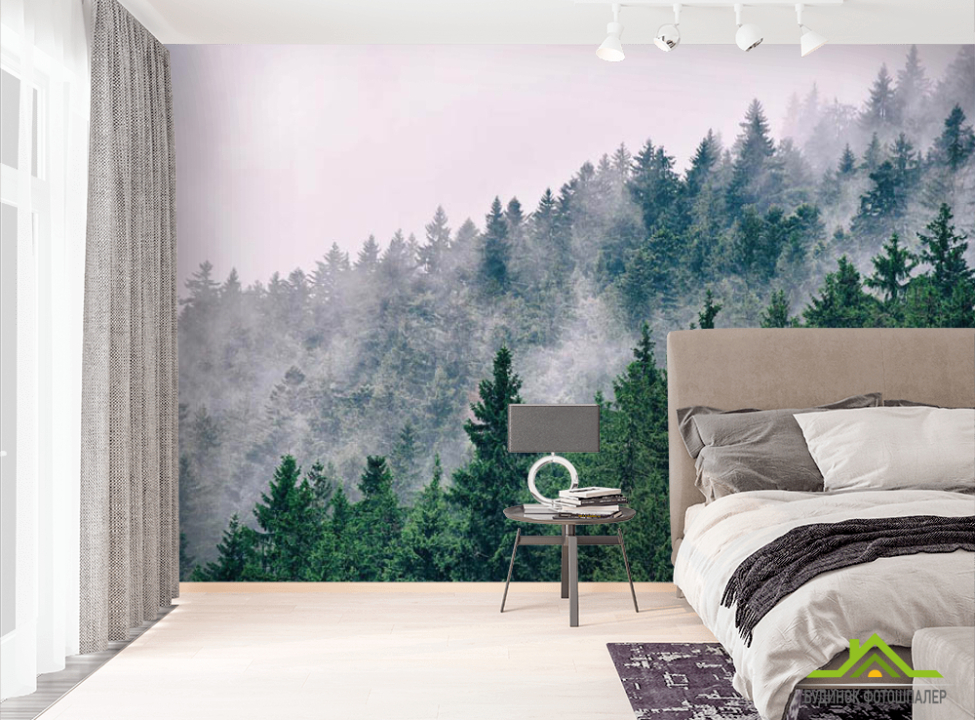 выбрать Фотообои Лес в тумане Фотообои Природа на стену