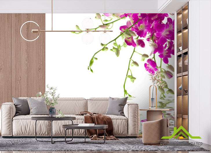 Фотообои Малиновые цветочки