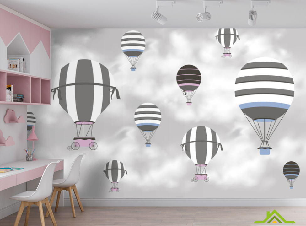выбрать Фотообои Воздушные шары на сером фоне Фотообои Little kids на стену