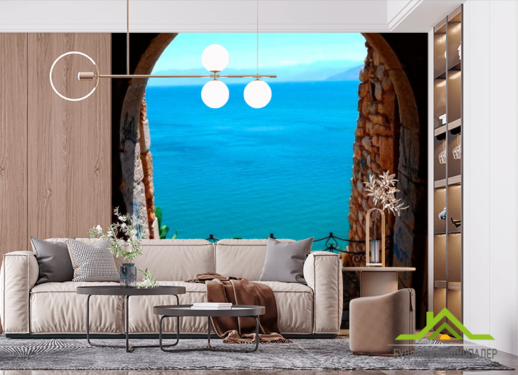 Фотошпалери Арка з видом на море