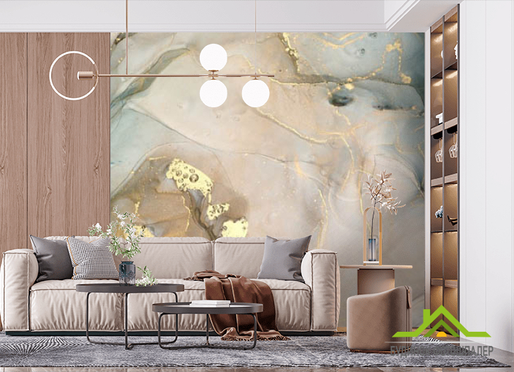 Фотошпалери Коричневий fluid art