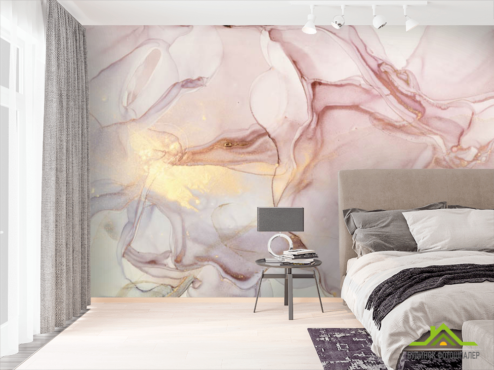 Фотошпалери блідий fluid art в тонах