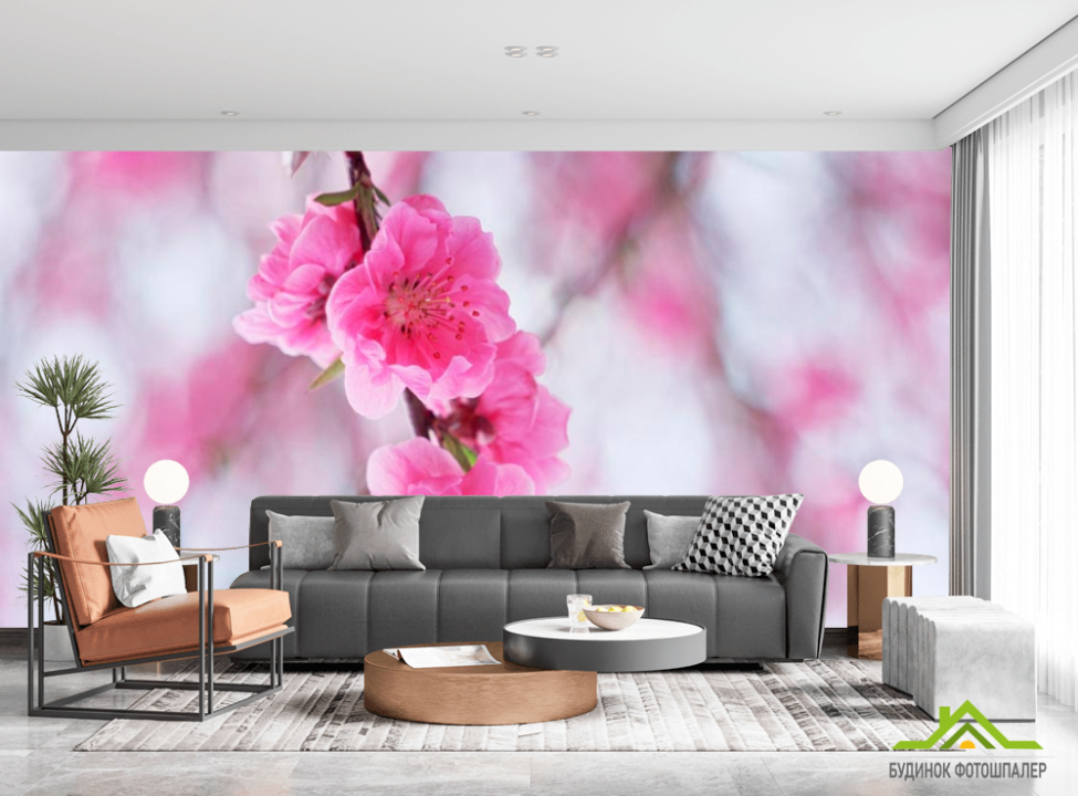выбрать Фотошпалери Квітуча навесні рожевим дерево Фотошпалери Квіти на стіну