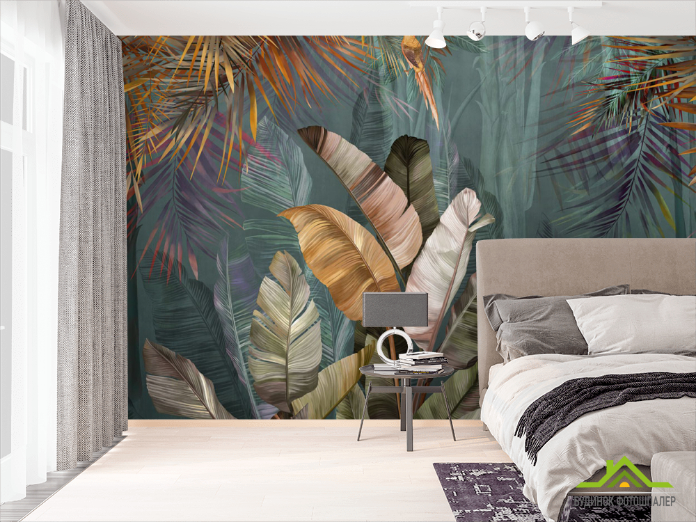 Фотошпалери тропічні листя