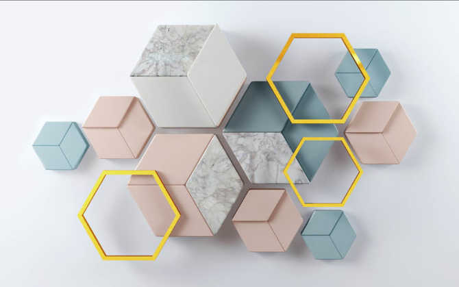 Фотошпалери 3Д, геометрія