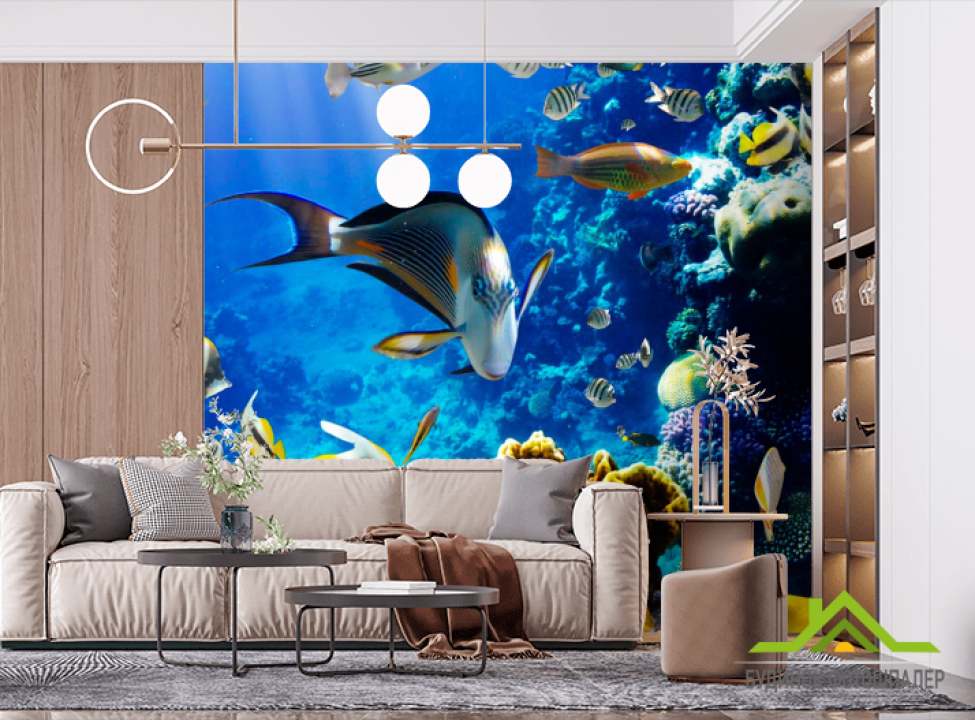выбрать Фотошпалери Косяк риб Фотошпалери Риби і море на стіну