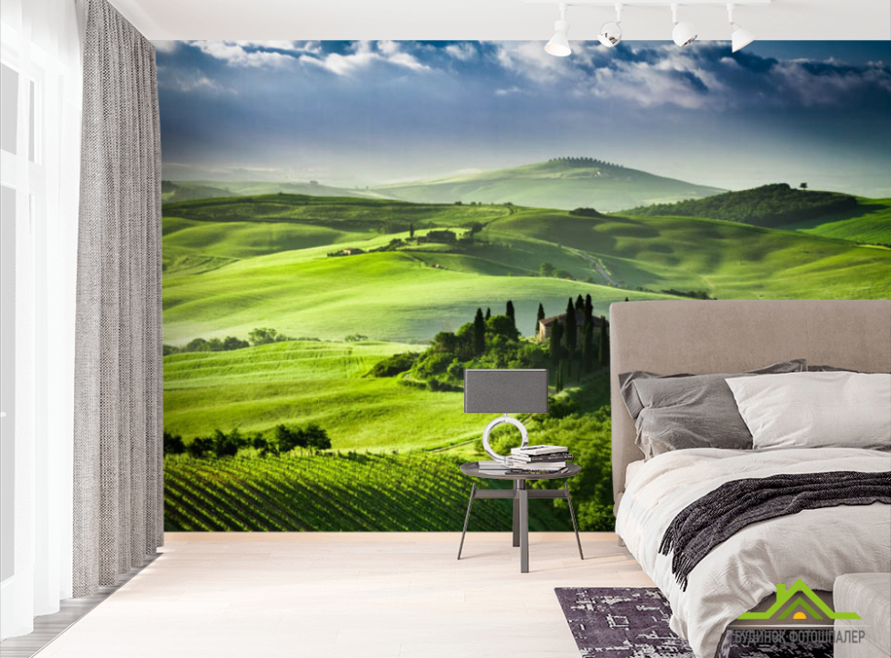 выбрать Фотошпалери будинок на пагорбі Фотошпалери різні на стіну
