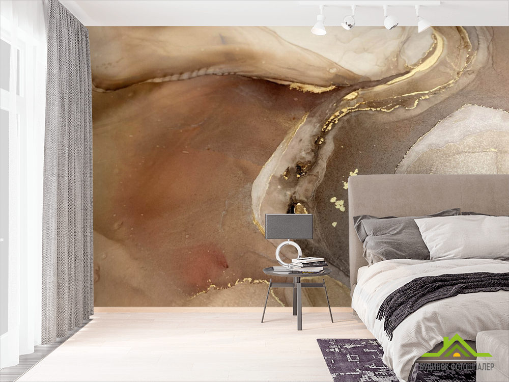 Фотообои Fluid art коричневый