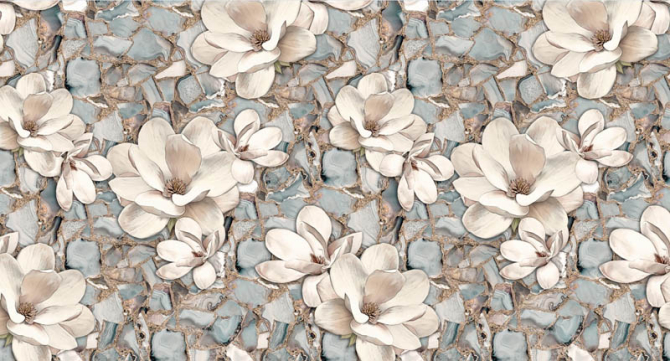 Фотошпалери Магнолія на тлі мармуру