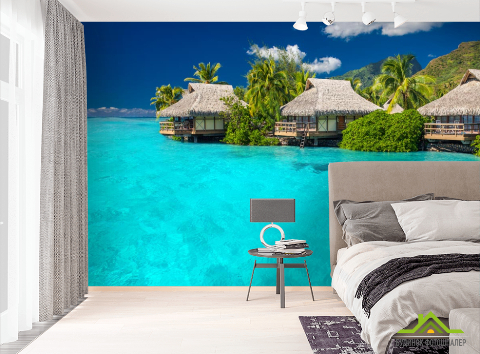 выбрать Фотошпалери будиночки на воді на оре  на стіну