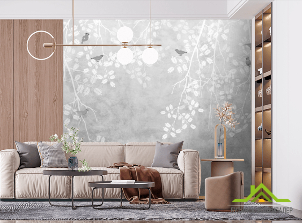 выбрать Фотообои птицы на ветке Фотообои лофт на стену