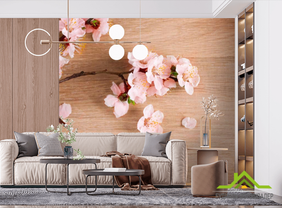 выбрать Фотошпалери Вишневі квіти на поліровці Фотошпалери Вишня на стіну
