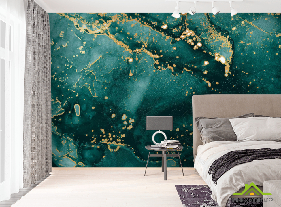 выбрать Фотошпалери Бірюзовий флюїд Фотошпалери Fluid art на стіну