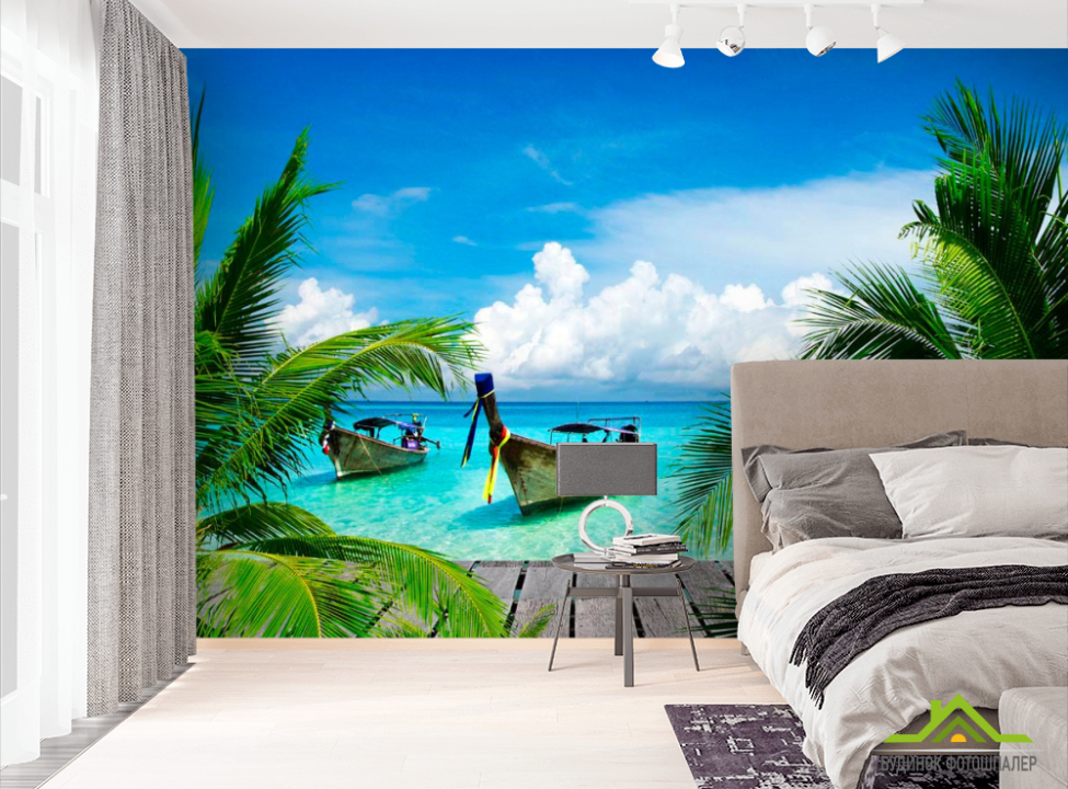 выбрать Фотообои Мальдивские лодки Фотообои мальдивы на стену