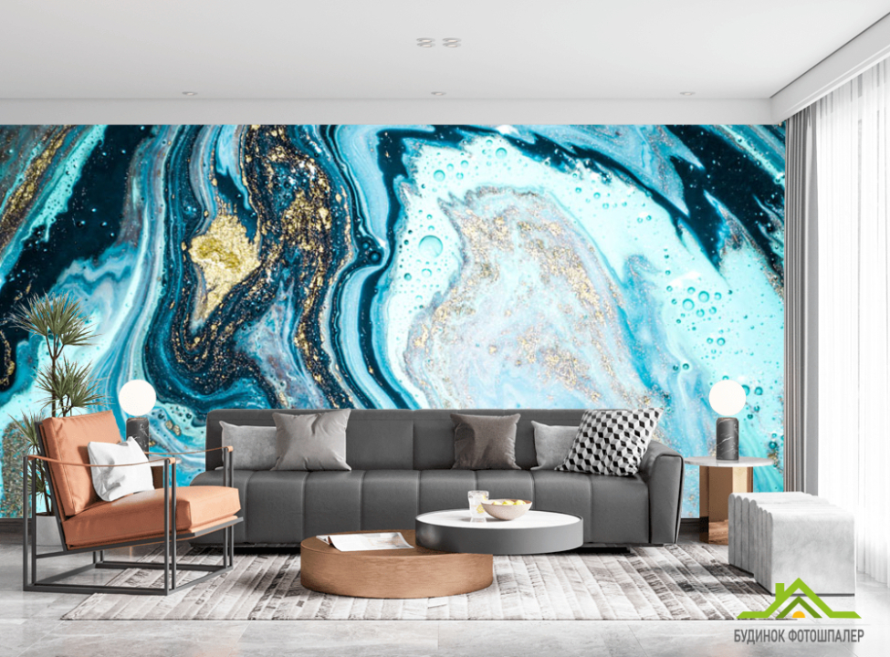 выбрать Фотообои Fluid Art голубой Фотообои Каменная стена на стену