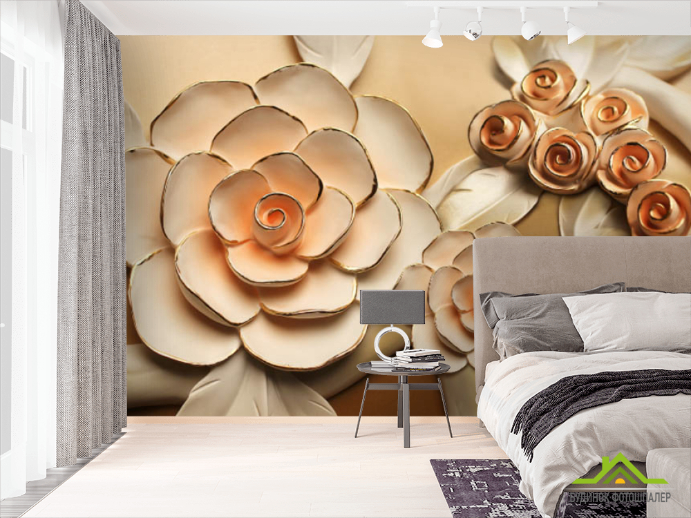 Фотообои керамические цветы