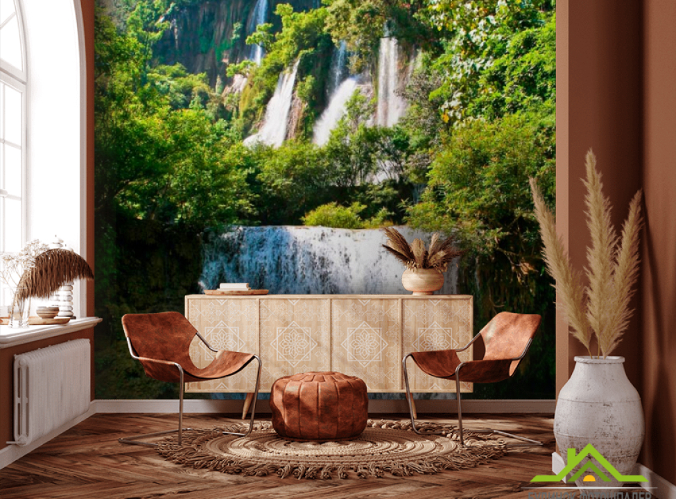 выбрать Фотошпалери Водоспад, вода, зелень Фотошпалери Водоспад на стіну
