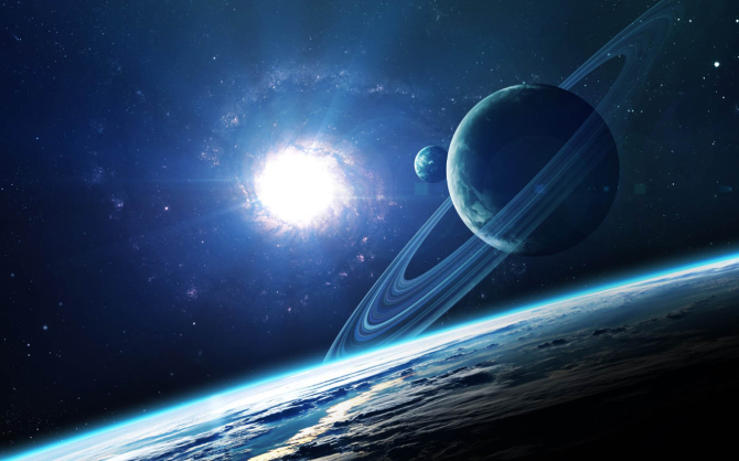 Фотошпалери Планета в космосі