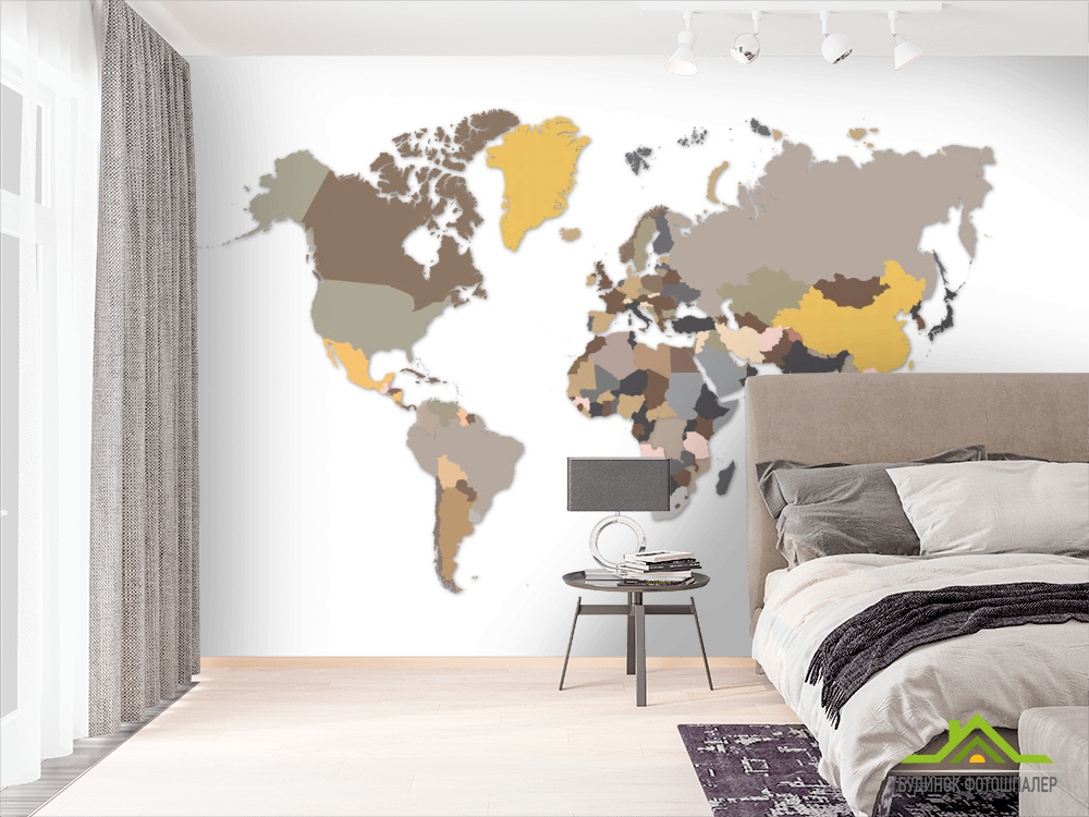 Фотошпалери Різнобарвна карта