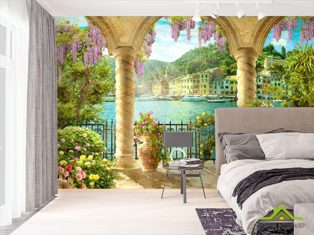 Фотошпалери Фреска з арками і водою