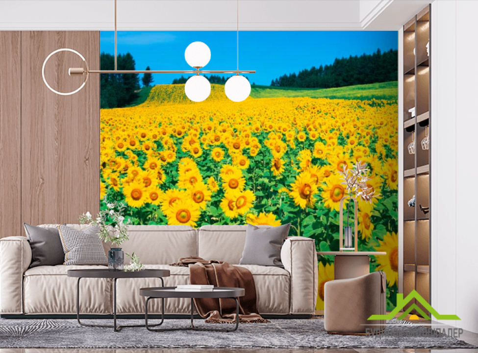 выбрать Фотообои Поле подсолнухов Фотообои Цветы на стену