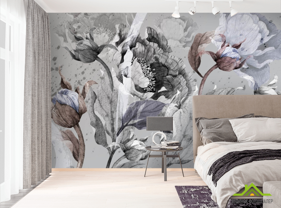 выбрать Фотошпалери акварельні квіти Ексклюзивні фотошпалери на стіну