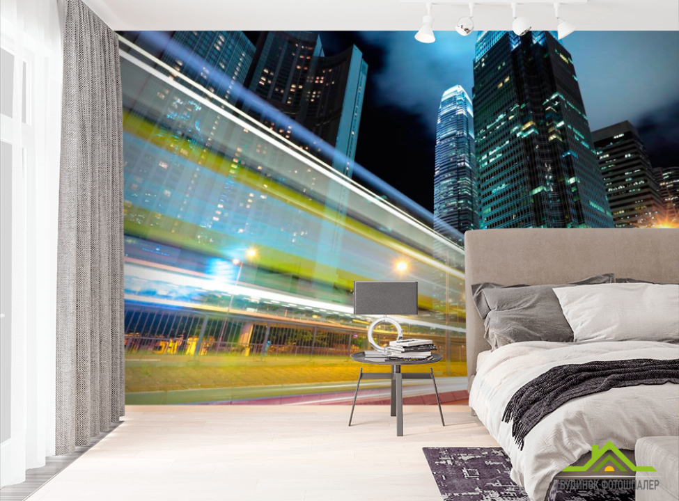 выбрать Фотошпалери Фотошпалери Яскраве світло місто Фотошпалери Сучасний місто на стіну