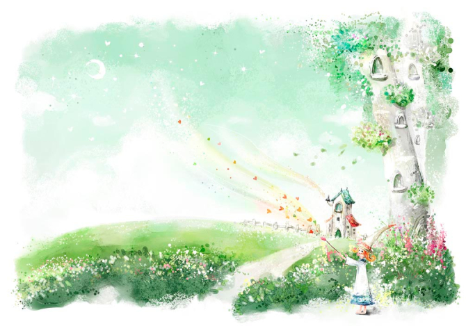 Фотошпалери Дівчинка в казці