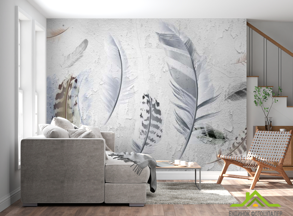 выбрать Фотошпалери Пір'я в скандинавському стилі Фотообої по стилю на стіну