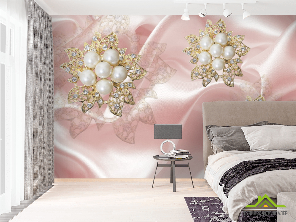 3д фотообои 3D жемчуг