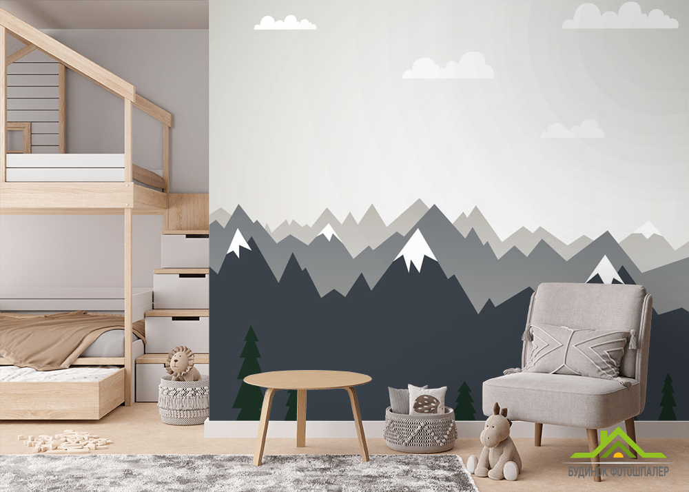 Фотообои Векторные горы в детскую