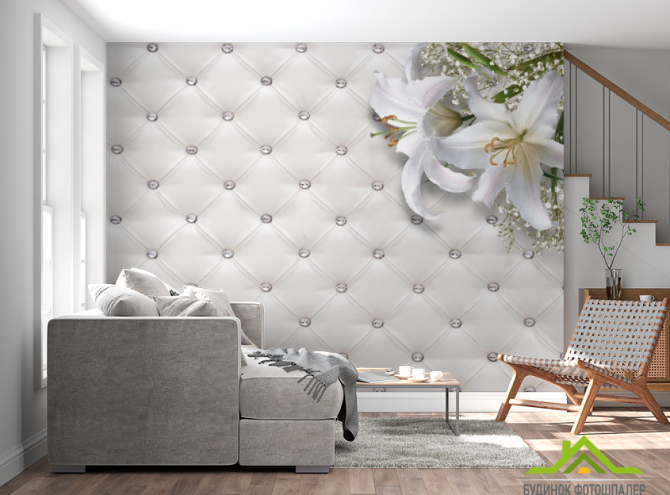 выбрать Фотообои 3D лилии Фотообои цветы 3d на стену