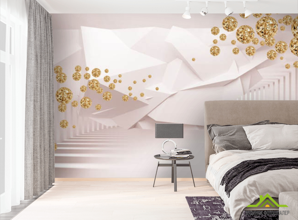 выбрать Фотошпалери Тонель з 3Д золотими каменями Фотошпалери 3Д на стіну