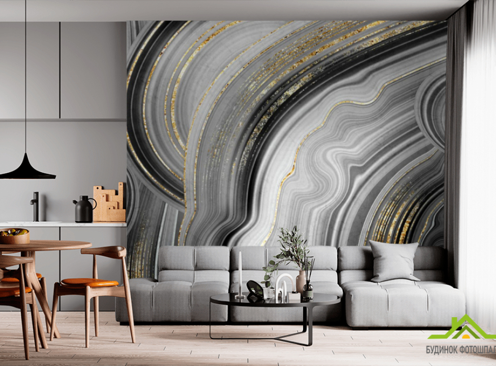 выбрать Фотообои серый мрамор Фотообои с золочением на стену